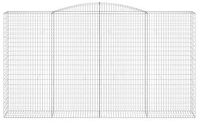 7 db íves horganyzott vas gabion kosár 400x50x220/240 cm
