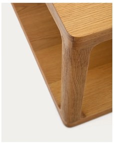 Natúr színű dohányzóasztal tölgyfa dekorral 65x140 cm Maymai – Kave Home