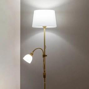Brilagi - CERIA állólámpa 1xE27/100W/230V + 1xE14/25W arany/fehér