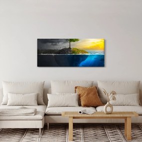 Két oldalt mutató kép (120x50 cm)