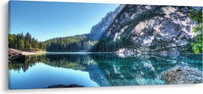 Egy alpesi tó képe (120x50 cm)