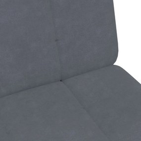 vidaXL 2 személyes sötétszürke bársony kanapéágy lábtartóval