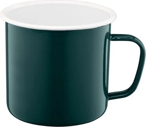 Zománcozott bögre füllel Roberto 0,5 liter 9 cm zöld türkiz 15770
