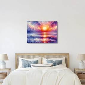 Kép - Színes művészi naplemente (70x50 cm)