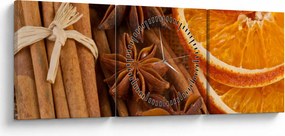 Kép - Illatos fűszerek (órával) (90x30 cm)
