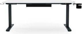 Elektromos íróasztal magasságállítással ergonomikus antracit-fehér, 1400x700 mm: ARIA