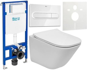 Set WC csésze Roca Gap A34647AS00, beépíthető keret Roca Duplo A890070020, A80173200B, A890195000, A890063000