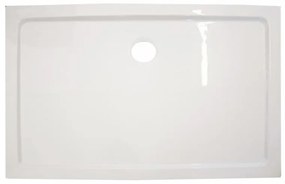 Modena Slim aszimmetrikus szögletes akril zuhanytálca, 80x120 cm