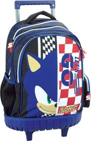Sonic a sündisznó Champion Racer prémium gurulós iskolatáska, táska 42 cm