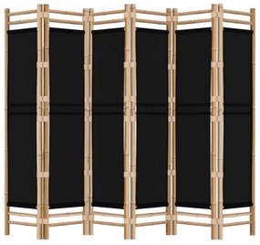 6 paneles összecsukható bambusz és vászon térelválasztó 240 cm
