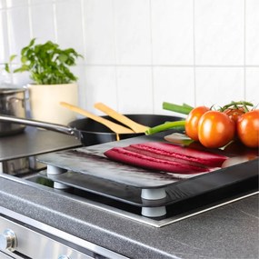 Edzett üveg tűzhely fedőlap szett 2 db-os 30x52 cm Macarons – Wenko