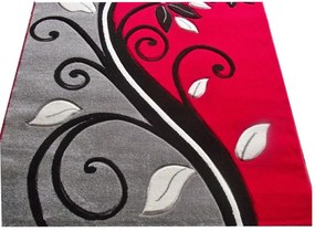Decoria Nyírt futószőnyeg 80 x 300 cm szürke piros