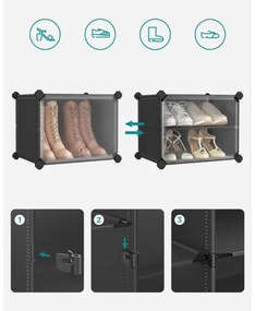 BOXIFY moduláris rekeszes polc, fekete