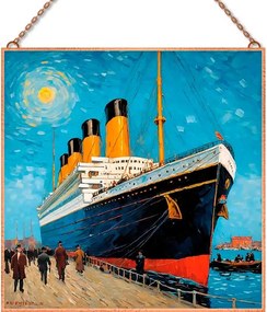 A Titanic indulása üvegkép, falikép