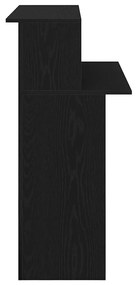 recepciós pult fekete 100x50x103,5 cm szerelt fa