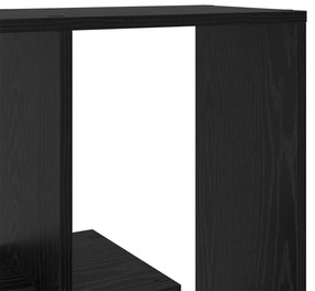 Falat elválasztó könyvespolc Fekete tölgy 67x25x161.5 cm Szerelt fa