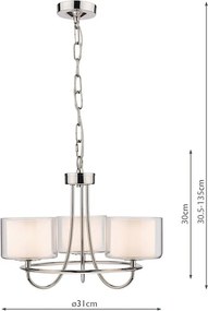 Laura Ashley Southwell 3724943-Q Csillár 3x20W/G9 IP20