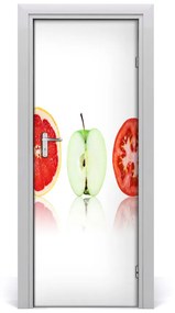 Fotótapéta ajtóra Gyümölcsök és zöldségek 85x205 cm