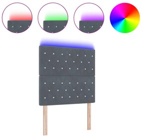 LED fejtámla, sötétszürke, 90 cm, bársony