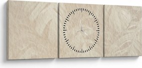Kép - A textúra levelei (órával) (90x30 cm)