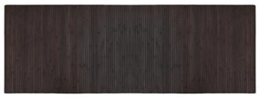 négyszögletű sötétbarna bambusz szőnyeg 70 x 200 cm