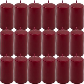 Gyertya készlet 11,5 cm Ø 6 cm 18 db bordó