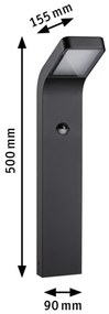 Paulmann 94747 - LED 7,5W IP44 kültéri lámpa érzékelővel KULMA 230V