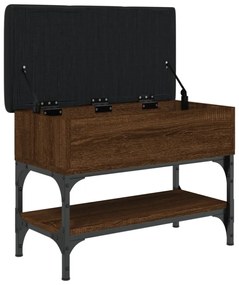 barna tölgy színű szerelt fa cipőtároló pad 62 x 32 x 45 cm