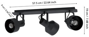 Eglo 99519 - Spotlámpa CASIBARE 3xE27/28W/230V