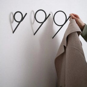 Fekete fém fali fogas Tuba – Spinder Design