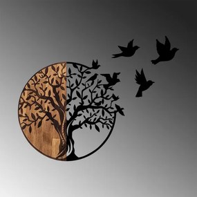 Fali dekoráció 71x92 cm fa/fém faág mintával