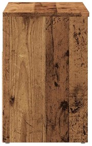 antik fa színű szerelt fa cipőtároló pad 60 x 30 x 45 cm