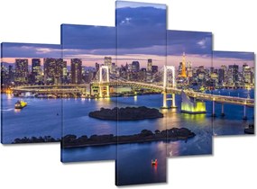 Vászonkép 100x70 Szivárványhíd Tokióban