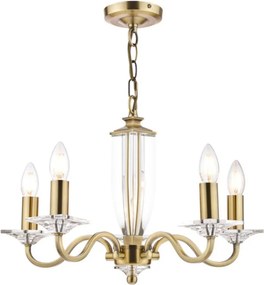 LAURA ASHLEY 3552999-Q CARSON Kristály Csillár Antik sárgaréz, Fehér E14 IP20