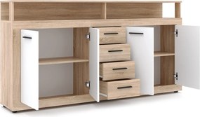 BLAGO komód 190 cm sonoma tölgy/fehér