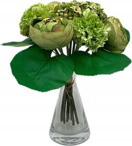 Csokor kompozíció 28 cm zöld virágok