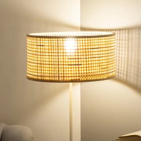 Brilagi - LED állólámpa CERIA 1xE27/40W/230V átmérő 25 cm bambusz/fehér