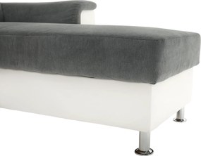 Kissarok, textilbőr fehér/szövet szürke, jobbos, SANTIAGO