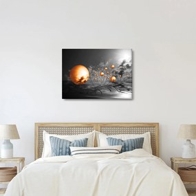 Narancssárga absztrakt gömbök képe (70x50 cm)