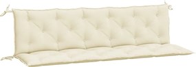 vidaXL 2 db krémfehér oxford szövet kerti padpárna 180 x 50 x 7 cm