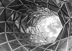 Fotótapéta Fekete-fehér város geometria absztrakt 400x280 felhők +ragasztó