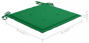 tömör tíkfa hintaszék zöld párnával
