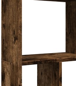 füstös tölgy színű szerelt fa könyvespolc 60 x 20 x 120 cm