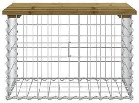 impregnált fenyőfa gabion kerti pad 63 x 44 x 42 cm