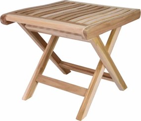 Összecsukható teakfa szék Divero fürdőszobába 45 cm