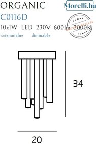 Mennyezeti Lámpa Réz ORGANIC MAXLIGHT C0116D