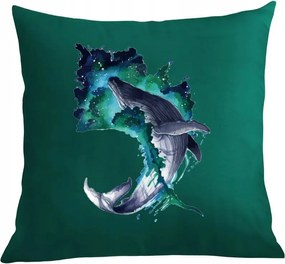 Párna párnahuzat színes nyomtatás Bálna