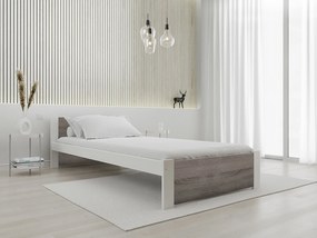 IKAROS ĂĄgy 90 x 200 cm, fehĂ©r/trĂŒffel tölgy ĂgyrĂĄcs: LĂ©ces ĂĄgyrĂĄcs, Matrac: Matrac nĂ©lkĂŒl