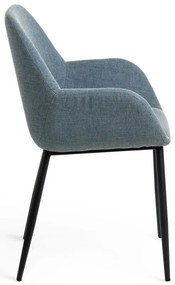 Kék kárpitozott étkezőfotel Konna – Kave Home