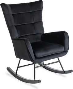 Hintafotel fekete bársony kárpittal – JACKSON